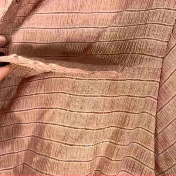 PRETTY LITTLE THING Women RomperSz 4 Small Button Up Brown Stripe Femine Chic - Picture 5 of 12